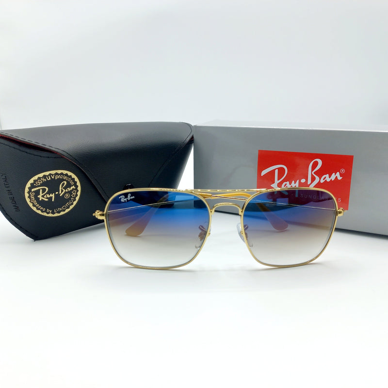 Baba Boota Rayyban First Copy Blue Brown Golden Men Sunglasses