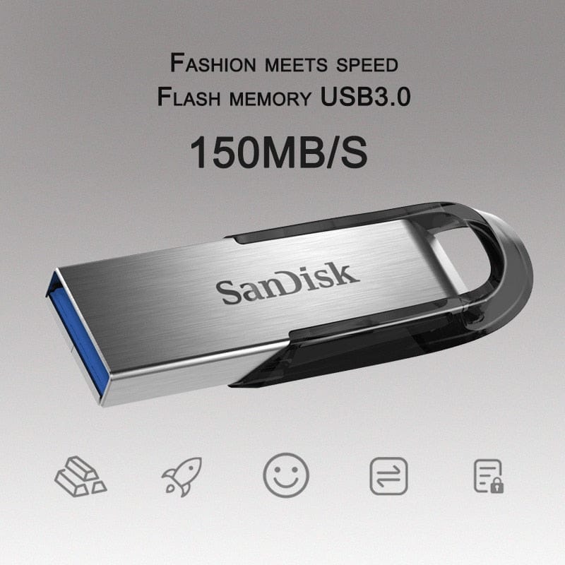SANDISK ULTRA FLAIR USB 3.0 FLASH DRIVE ƒ?? 16GB, 32GB, 64GB (6 Months Warranty)-Bababoota.com
