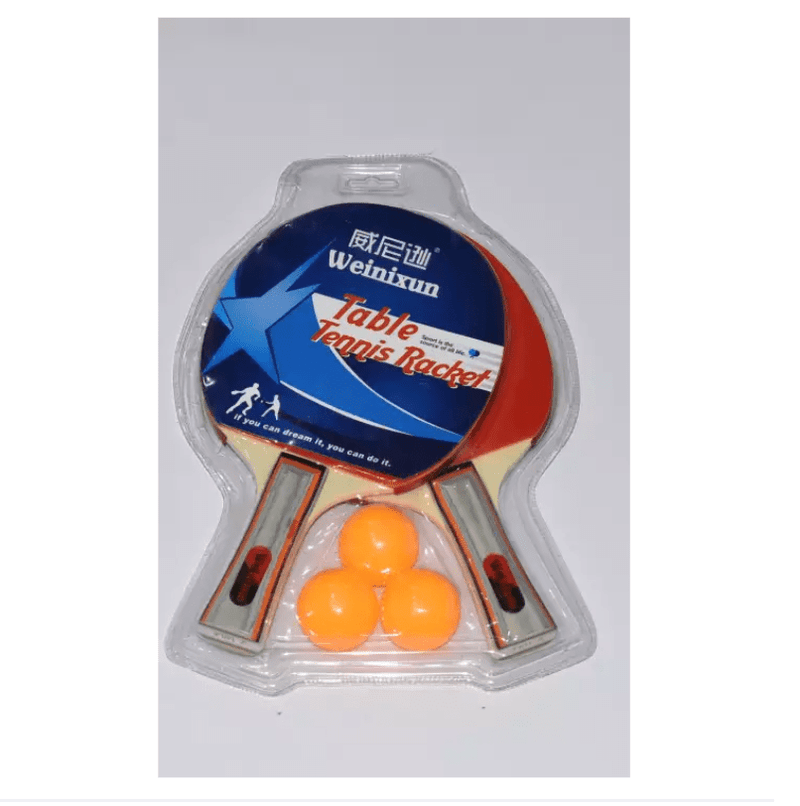 Table Tennis Racket Bat with Racket Balls - Baba Boota