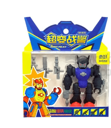 Qihao Robot Police Collectible Puzzle Eraser - Baba Boota