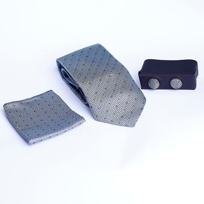 Executive Tie Box Set Tie Cuff-Link Pocket Square Men Tie - Baba Boota