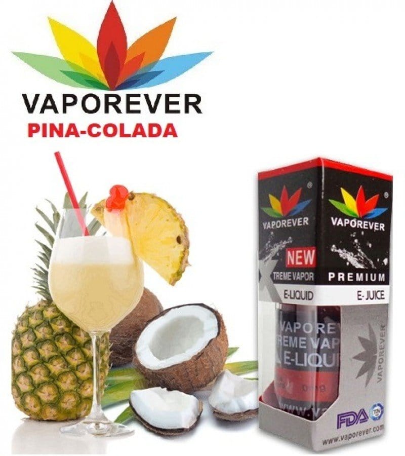 Baba Boota Vaporizers (PINA COLADA) Vaporever E-Liquid Vape Juice 10ml in 0mg, Nicotine Vapor
