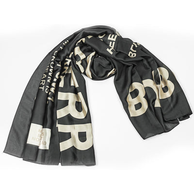 Burberry scarves Black Branded Scarf