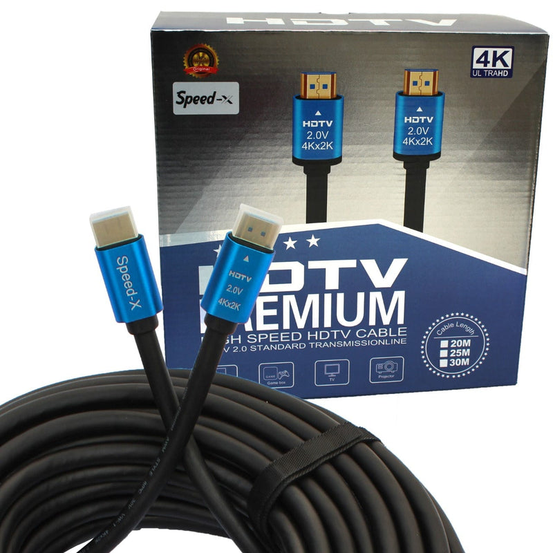 Speed-X 2.0V HDMI Premium Cable Ultra HD 4k 20m - Baba Boota