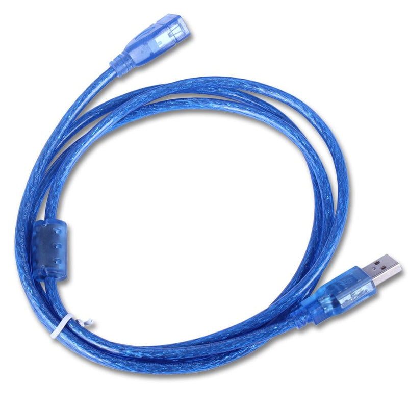 USB EXTENSION MALE TO FEMALE 2.0 CRYSTAL BLUE 1.5M - Baba Boota