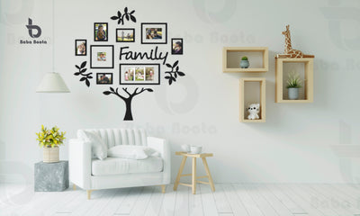 Large Size Family Tree With Picture Wall Frames, Wooden Family Tree Bababoota.com