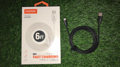 FASTER 6FT FAST CHARGING DATA CABLE C TYPE - Baba Boota