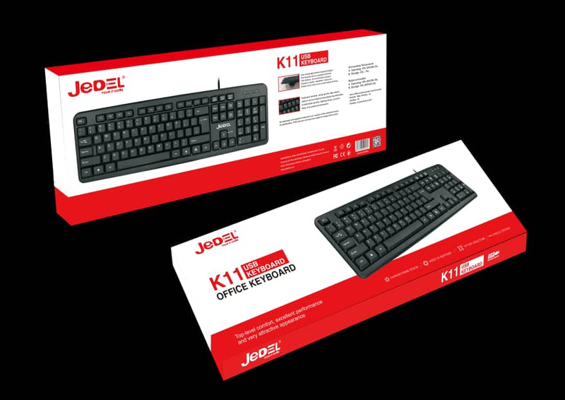 JEDEL K11 Wired USB Keyboard, Office Keyboard - Baba Boota