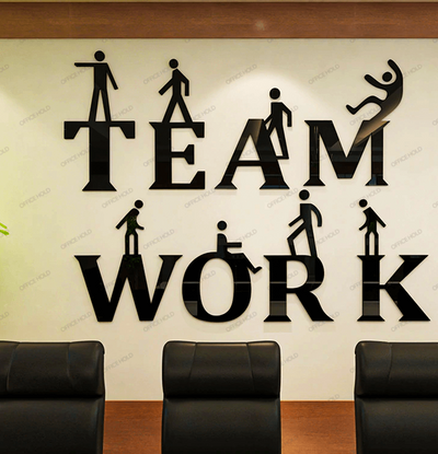 Teamwork 3D Creative Office Decor
